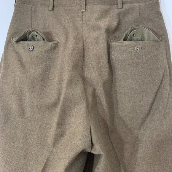 1950s Era U.S. Army Uniform Set: Ike Jacket, Pants + Hat 38R Wool Olive Green - Picture 13 of 16